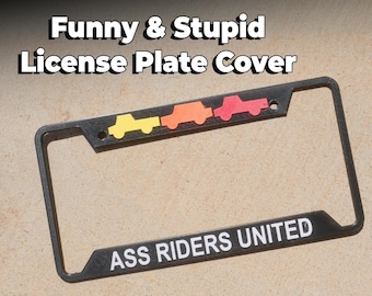 Funda divertida para matrícula - Ass Riders United