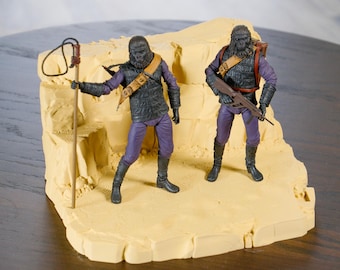 Rock Face Display Stands for Action Figure - Custom Scale Model Diorama