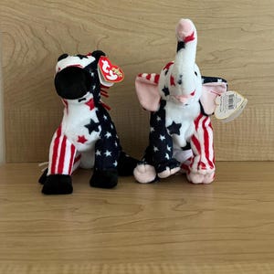 Ty Beanie Baby Lefty and Righty 2000