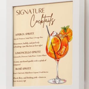 Miłość od pierwszego wejrzenia Spritz Bar Sign 8x10