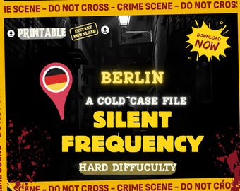 Archivo de casos sin resolver de Berlín, juego de misterio imprimible, caso detectivesco sin resolver, juego para grupos, descarga instantánea, juego para fiestas navideñas