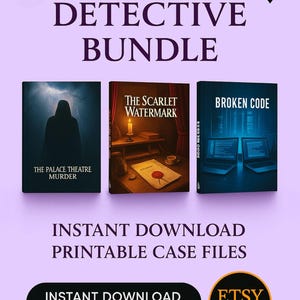 Unsolved Case Files Game Kit: 3 Murder Mystery Detective Games in London, Paris, USA | Printable Escape Room for Date Night and Groups