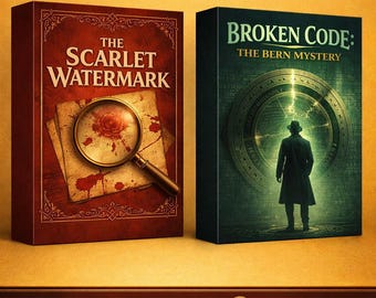 2 Unsolved Mystery Detective Games Bundle,Murder Mystery Printable Case Files,Puzzle Game Night Kit, Instant Download, Christmas Party Game