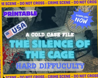 Juego de casos sin resolver, Misterio de asesinato americano imprimible, Caso de detective sin resolver, Juego para fiestas navideñas, Cita romántica, Descarga instantánea