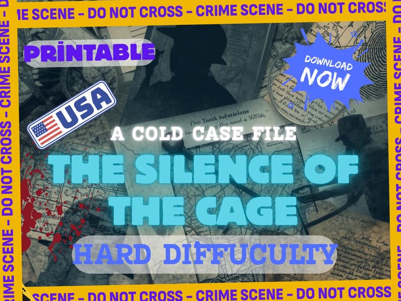 Cold Case File Game,printable American Murder Mystery,unsolved ...