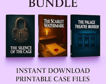 3 Unsolved Cold Case Files, A Tech, Historical & Psychological Thriller Game Bundle, Date Night, Escape Room, Christmas Party Game