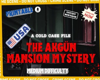 Juego imprimible de misterio y asesinato, Un caso sin resolver de American Crime Story, Rompecabezas detectivesco sin resolver, Ideal para una cita romántica, Juego en grupo, Juego para fiestas navideñas