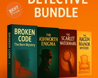Pacote com 4 jogos de detetive para noite, 4 casos de mistério de assassinato não resolvido para imprimir, download instantâneo, jogo para festa de Natal