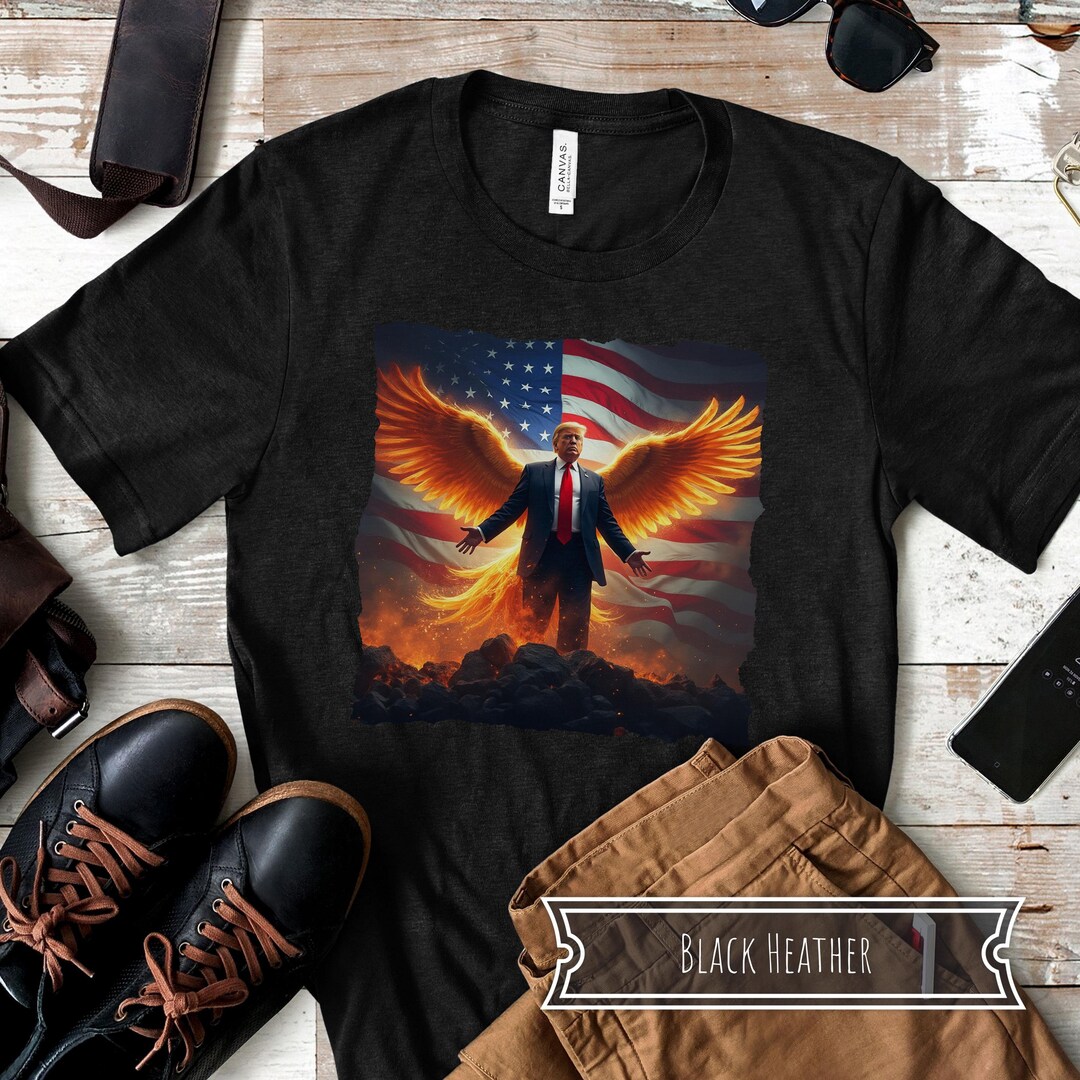 Donald Trump Shirt - Phoenix Rising Patriotic Tee 2024, USA Pride T ...