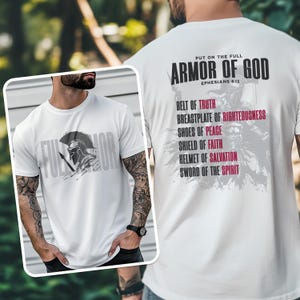 Put on the Full Armor of God Shirt, Whole Armour of God tee, Spiritual Warfare, Ephesians 6:11, Stand Against the Devil, Christian T-Shirt