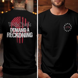 We The People Shirt, Buntstift-T-Shirt, Unabhängigkeitstag, Vintage USA-Flagge 1776, amerikanische Flagge, Punisher, Reckoning