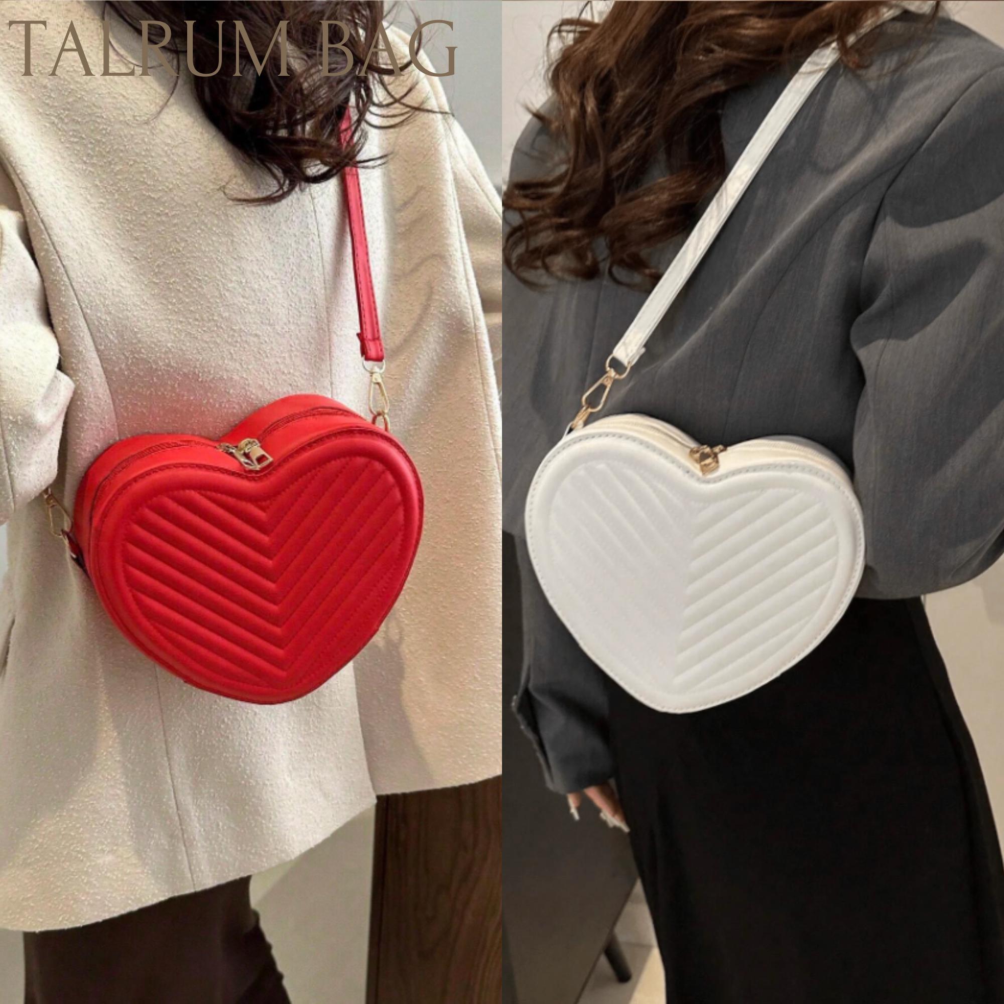 Heart shaped purse red hot sale