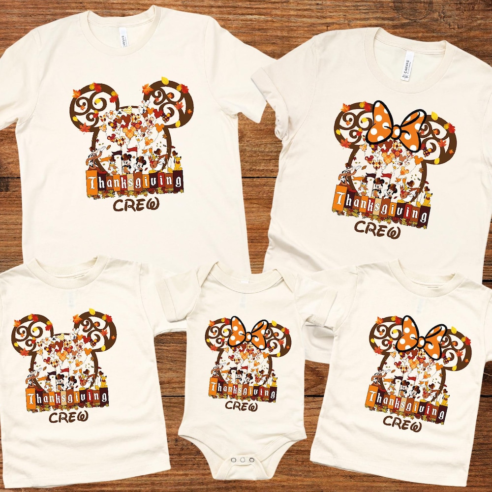 Disney Thanksgiving Crew Shirt, Thanksgiving Family Shirt, Minnie Mickey Thanksgiving Tee, Kids Thanksgiving Tee, Thanksgiving Dinner Shirts Teesummer