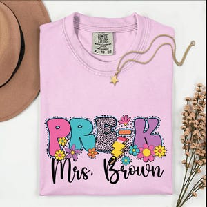 Comfort Colors® Pre-K Teacher Shirt, Pre-K Squad, Preschool Crew, PreK Teacher Shirt, Pre-K Teacher Team Shirts, PreK TShirt, Pre K T-Shirt