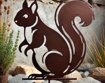 Forest Dweller Squirrel - Garden Stake