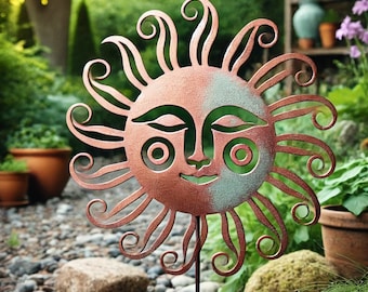 Paletto da giardino in rame Sunburst - Cartello da giardino