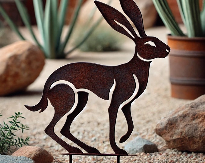 Desert Sprint Jack Rabbit - Garden Stake - Etsy