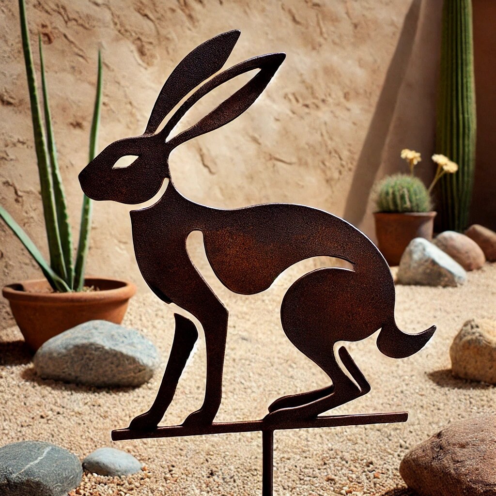 Metal Garden Jack Rabbit - Etsy