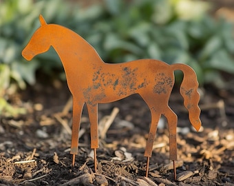 Rustic Metal Horse Garden Stake - Garden Stakes