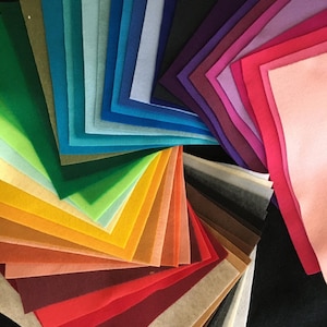 Acrylic Felt Fabric Sheets for DIY Arts & Crafts, Precut 9&quot; X 12&quot; Inch (20 cm X 30 cm) Felt, Felt for crafts