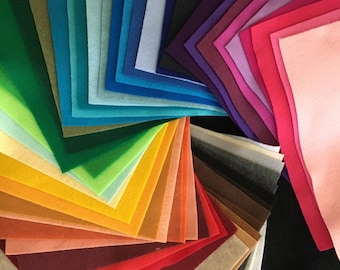 Bulk Acrylic Felt Sheets 9x12 - Craft Felt for Sewing, Embroidery, DIY Crafts, Applique, Kids Crafts