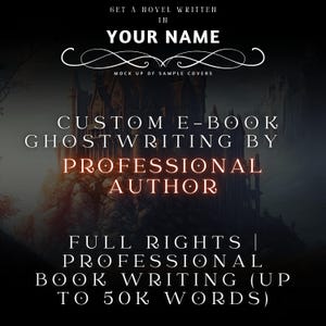 Custom Ghostwriting Service, Professional E-Book Writing, Full Rights & Resale, Up to 50K Words, Fast Turnaround, No Hidden Fees