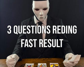 Three(3) question Psychic Tarot Reading for Love, Relationships, Life Goals. Gift for Woman & Man. Personal guide to the happy future!