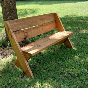 Rustic outdoor bench