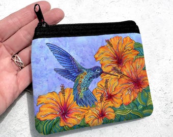 Tropical, Hummingbird, Coin Bag, Coin Purse, Wallet