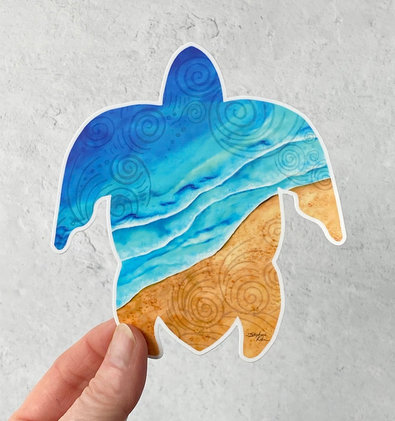 Turtle Paradise sticker sticker for water bottles turtle sticker decal for cars