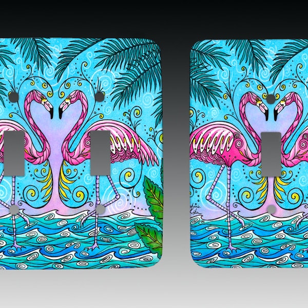 Flamingo Love, Switchplate, Lightswitch Cover, Lightswitch Plate, Switch Plate