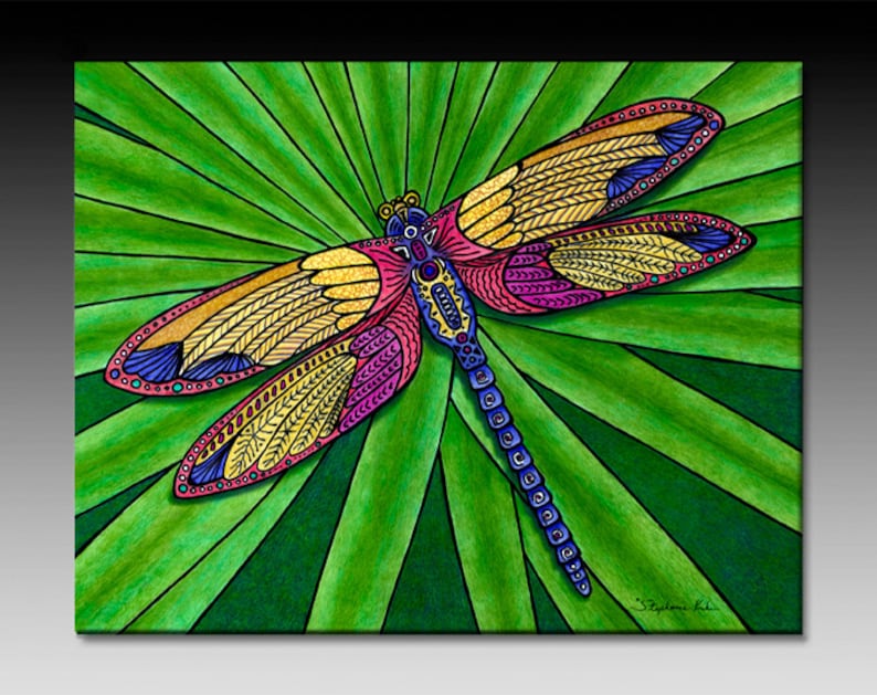 Dragonfly Ceramic Tile Wall Art
