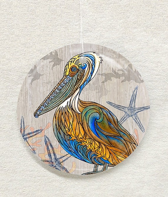 Pelican Perch Glass Ornament & Suncatcher Christmas Ornaments  Etsy