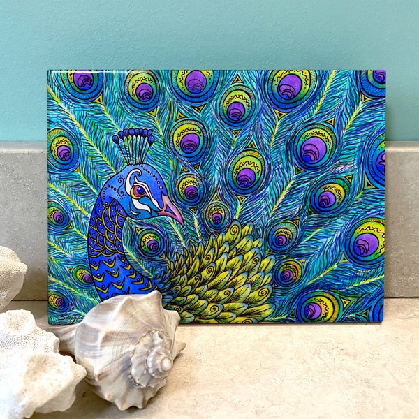 Peacock Tile Etsy