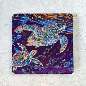Turtles and Fish Coaster Set