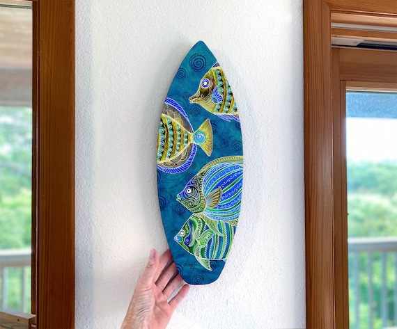 Etsy surfboard top wall art