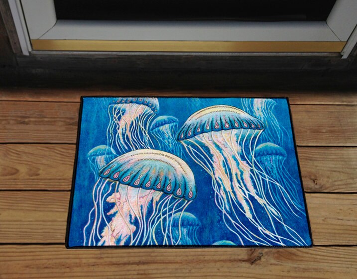 Jellyfish, Sealife 18" x 24" Door Mat, Floor Mat, Home Decor