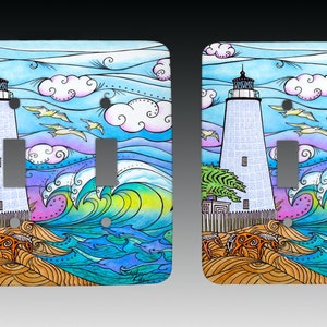 Ocracoke Lighthouse Switchplate, Lightswitch Cover, Lightswitch Plate
