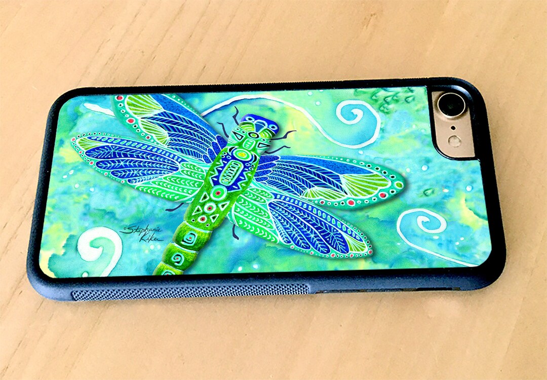 Green Dragonfly, iPhone Case, Cover, iPhone 13, iPhone 12, iPhone 15