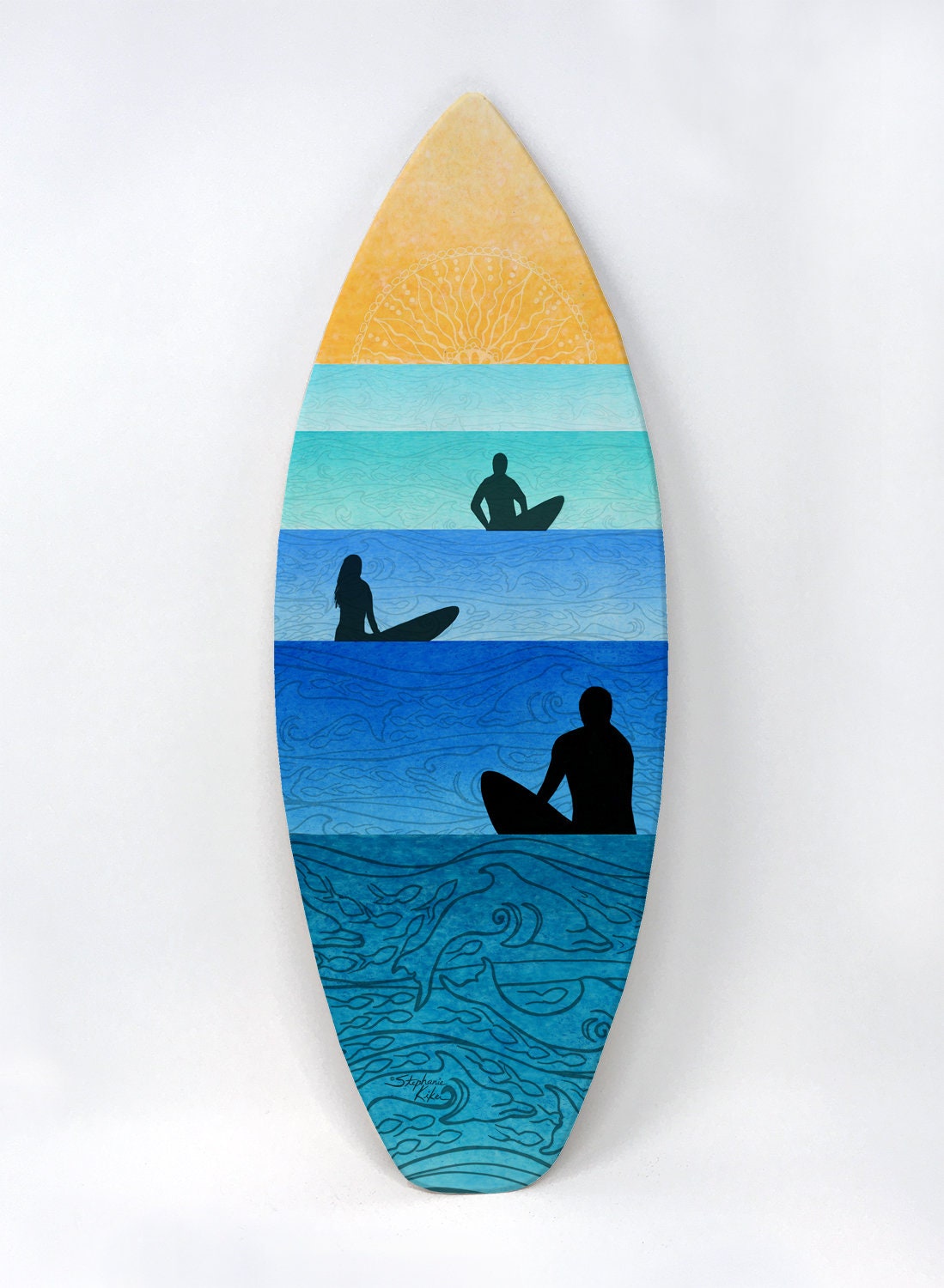 Serenity Surfboard Wall Art, Ready to Hang Art, Surf Art - Etsy