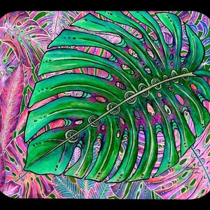 Single Monstera Mousepad for computers