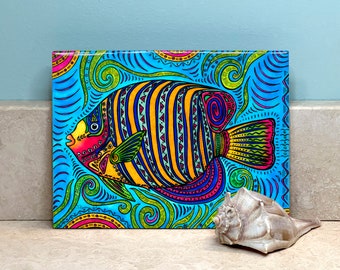 Angel Fish Ceramic Tile Wall Art