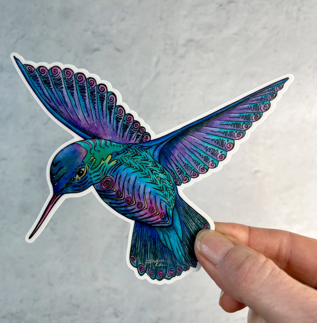 Hummingbird Sticker, Decal for Cars, Sticker for Water Bottles ...