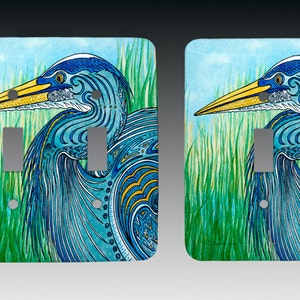 Great Blue Heron  Switchplate, Lightswitch Cover, Lightswitch Plate