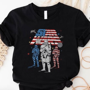 American Star Wars T-shirt, Disney 4th Of July Shirt, Retro Star Wars Fourth of July Tee, American Flag Shirt,Matching Family Tees,USA Shirt
