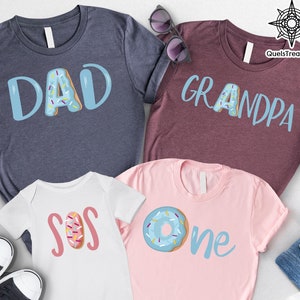 Custom Family Donut T-shirt, Birthday Shirt, Family Matching Shirts, Funny Donut Gifts, Donut Mom and Dad Shirt, Donut Theme Birthday Party