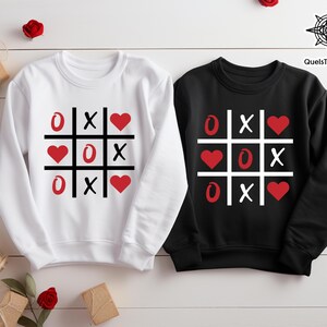 XOXO Sweatshirt, XOXO Tic Tac Toe Sweatshirt, Cute Heart Sweater,Valentines Day Gift,Couple Matching Shirts,Valentines Day Shirt,Lover Shirt