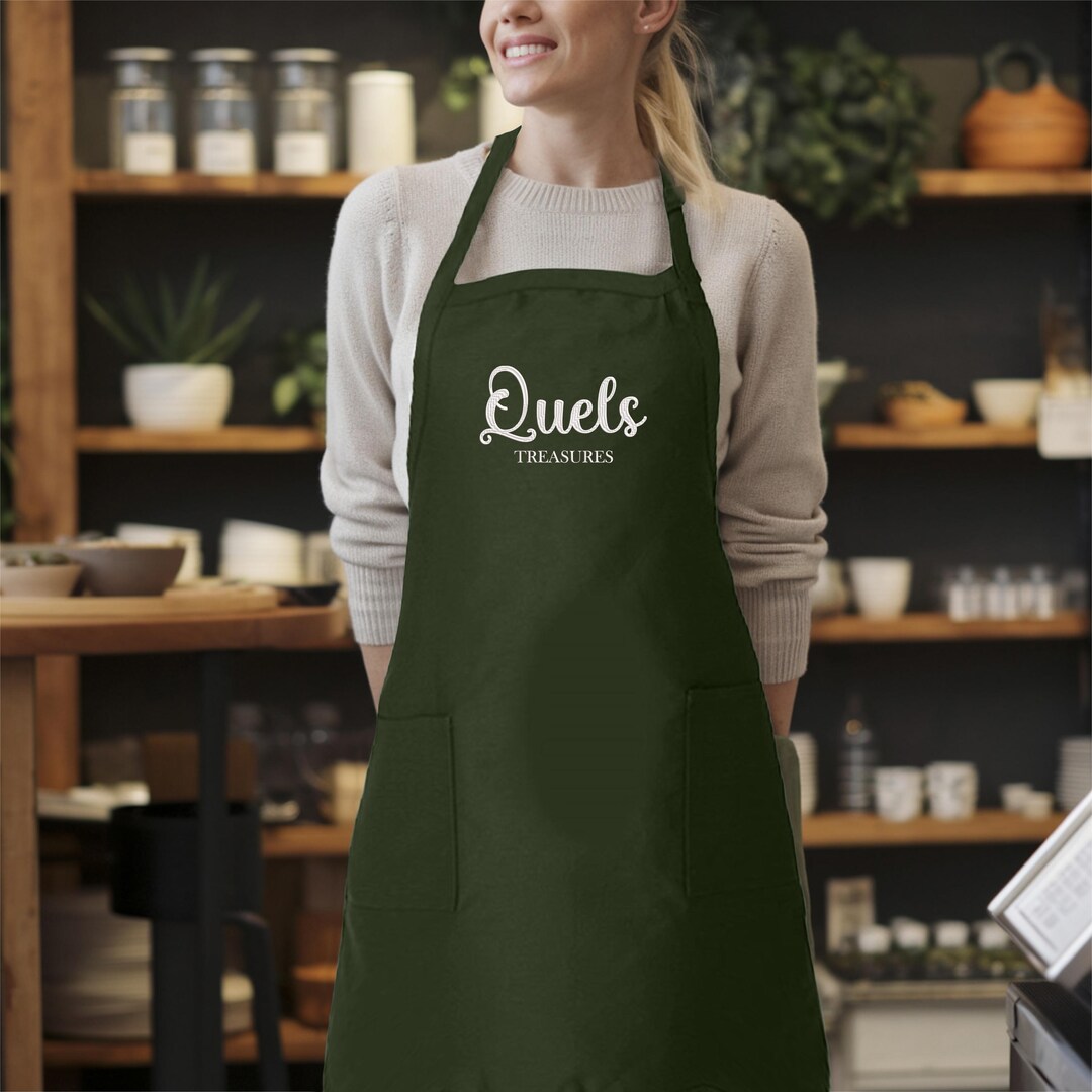 Custom Embroidered Apron With Your Text, Personalized Apron for Man ...