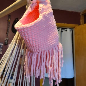 Crochet Hanging Yip Yip - Handmade Sesame Street Toy and Storage