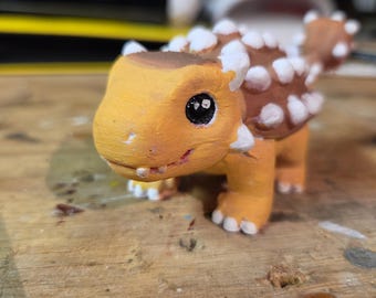 Dinosauro stampato in 3D - Anchilosauro Chibi dipinto
